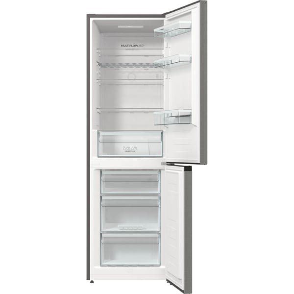 Combina Frigorifica GORENJE NRK61CAXL4, NoFrost Plus, 326 l, H 185 cm, Clasa C, Argintiu