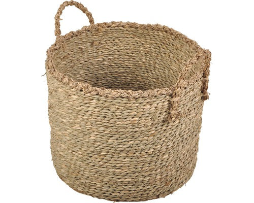 Cos Plante Din Iarba De Mare Cu Maner Ø 34 Cm Maro