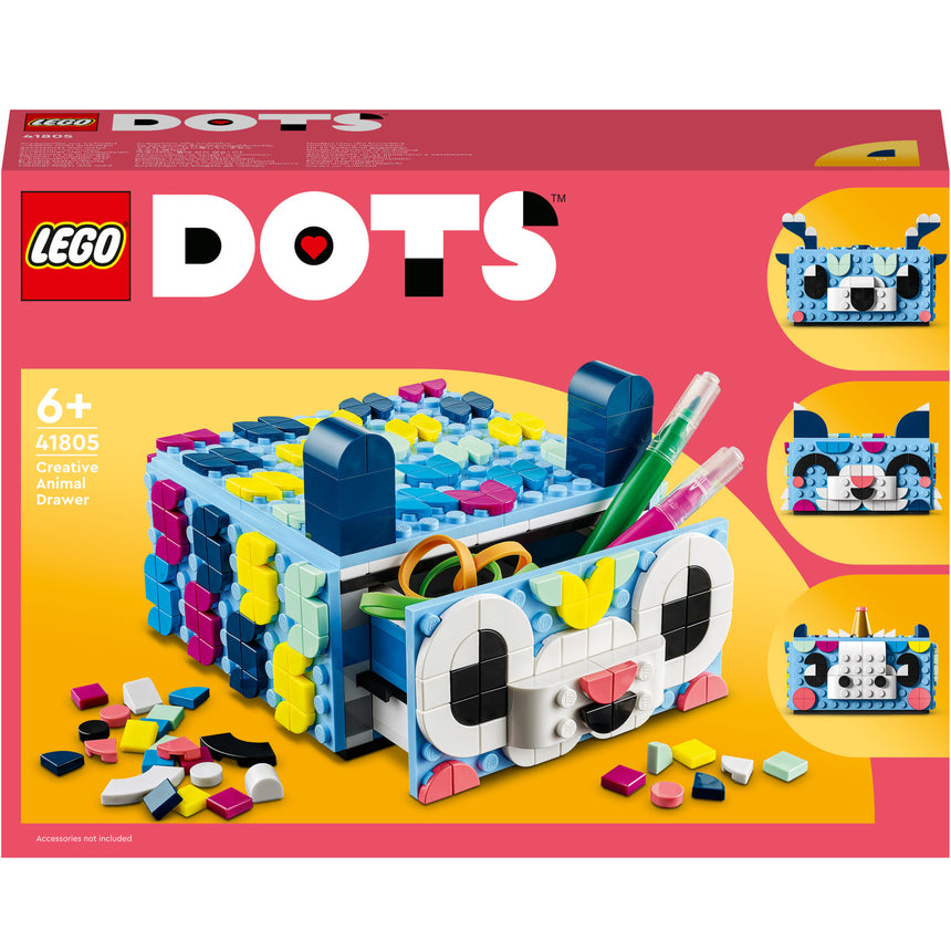 LEGO® DOTS - Sertar creativ cu animale 41805, 643 piese