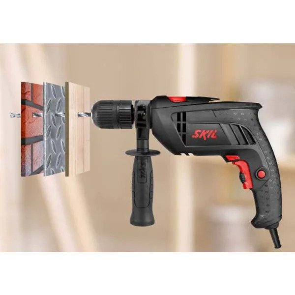 Masina de gaurit si insurubat (bormasina) SKIL 6290AA, 710W, 2700RPM, mandrina rapida 13mm, Percutie, Negru