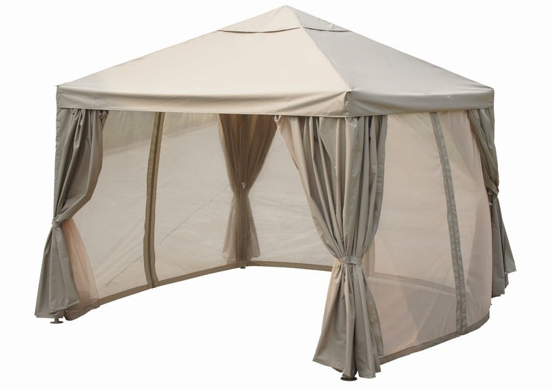 Pavilion pereti Preston, culoare taupe, 3 x 3 m