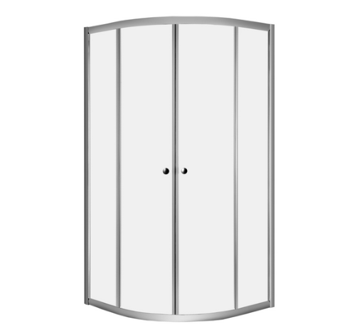 Cabina de dus semirotunda Radaway Classic A, 80x80x185 cm, sticla securizata grafit, profil alb