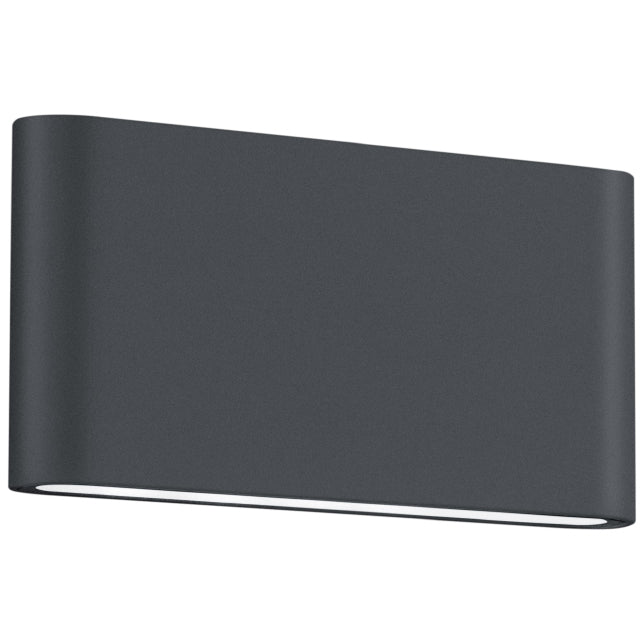 Aplica LED integrat pentru exterior Trio Thames II, 2.45W, 2x400 lm, 3000K, IP54, Aluminiu extrudat, Antracit