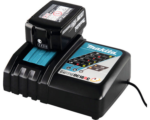 Incarcator rapid compatibil Makita DC18RC 14.4V - 18V 3A pentru baterii Li-ion, negru, dimensiuni 19x15x7.8cm