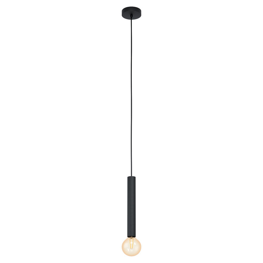 Pendul CORTENOVA, EGLO, E27, 1x60W, otel, negru, 110 x 10.5 cm, inaltime reglabila