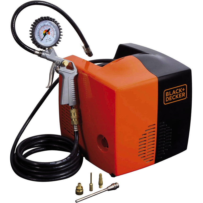 Compresor Black & Decker CUBO, fara rezervor, 1.5 CP, 8 Bar, 3 accesorii