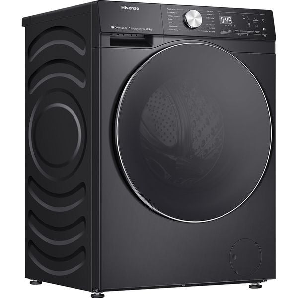 Masina de Spalat Rufe Frontala HISENSE WF5S1045BB, Steam, 10.5 kg, 1400rpm, Clasa A, Wi-Fi, Negru