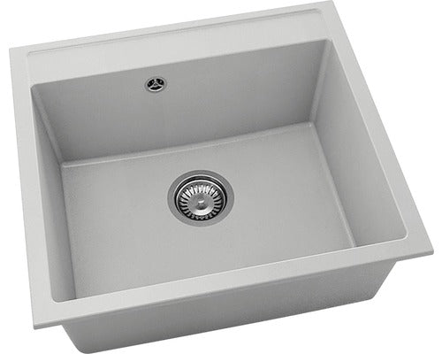 Chiuveta Bucatarie Cu O Cuva Fat Avangard 226 56x51 Cm, Fara Picurator, Fatgranit Light Grey