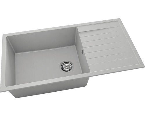 Chiuveta Bucatarie Cu O Cuva Fat Avangard 230 95x49 Cm, Cu Picurator, Reversibila, Fatgranit Grey