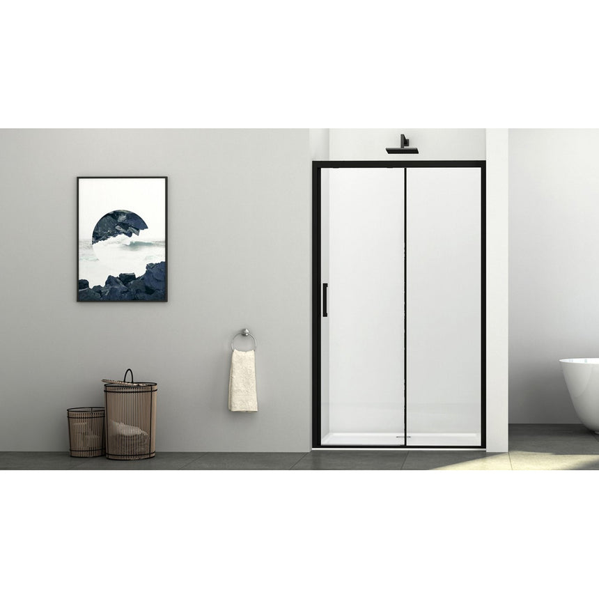 Usa culisanta de dus 100x195cm pentru inchidere modulara de nisa sau de colt ELITE BLACK