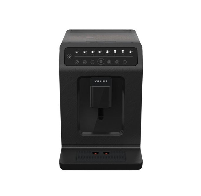 Espressor automat Krups Evidence Eco-Design EA897B10, 1450W, 15 bari, 8 retete de bauturi, rasnita metalica cu 5 setari, 3 trepte de temperatura, functie de abur&apa fierbinte, rezervor apa detasabil de 2.3L, functie One-Touch-Cappuccino, negru