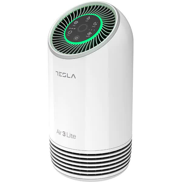 Purificator Tesla Air3 LITE, CADR 110 m3/h, Indicator filtru, Sleep Mode, Timer, Filtru HEPA+Carbon Activ, Alb