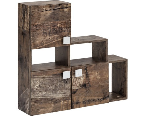 Dulap Baie Suspendat Edia, 3 Usi, PAL, 81,5x80 cm, Stejar Panama