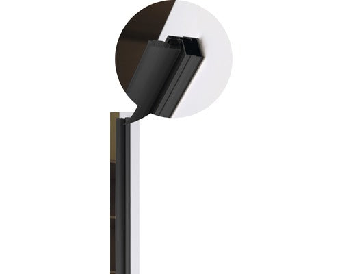 Profil Opritor Basano Modena, 195 cm, Negru Mat