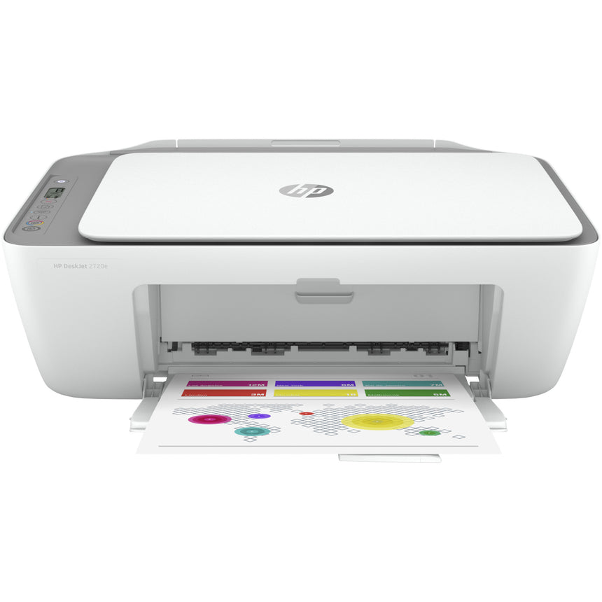 Multifunctional Inkjet color HP DeskJet 2720e All-in-One, Wireless, A4, gri, HP Plus, eligibil, Instant Ink