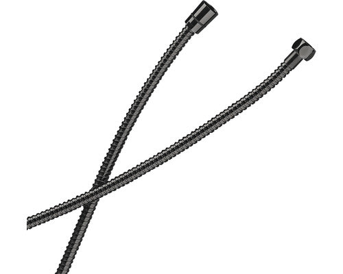 Furtun de dus metalic antitorsiune 170 cm brushed titanium black