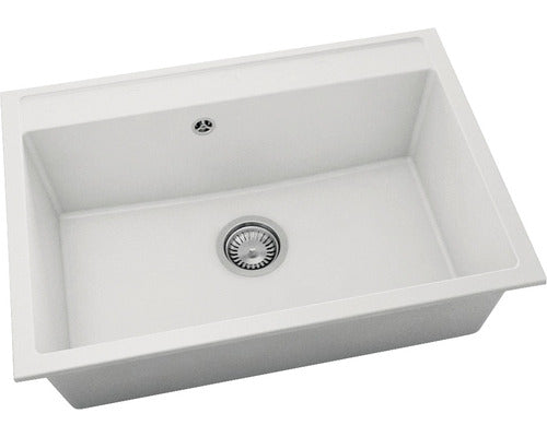 Achiuveta Bucatarie Cu O Cuva Fat Avangard 231 70x49 Cm, Fara Picurator, Fatgranit Pure White