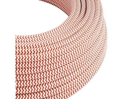 Cablu Creative-cables Myym (H03vv-f) 3x0, 75 Mm² Rosu/alb, Invelis Textil, Inel 3m