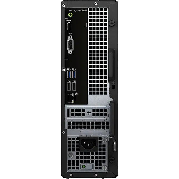 Sistem Desktop DELL Vostro 3681 SFF, Intel Core i3-10100 pana la 4.3GHz, 8GB, SSD 256GB, Intel UHD Graphics 630, Windows 10 Pro, Negru