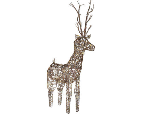 Figurina Cerb Lumineo 96 Led-uri H 135 Cm Alb Cald