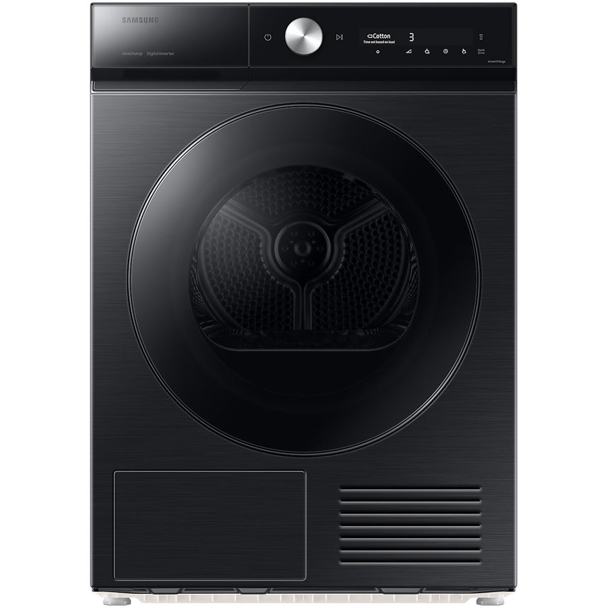 Uscator de rufe Samsung Bespoke DV90BB9545GBS7, Pompa de caldura, 9 kg, Clasa C, QuickDrive, AI Control, SmartThings WiFi, AI Dry, Negru