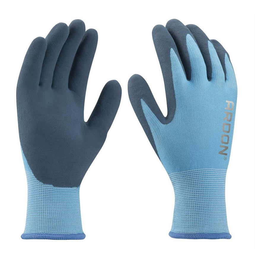 Manusi de protectie de iarna, spuma latex, Winfine, culoare albastru deschis, marimea 9