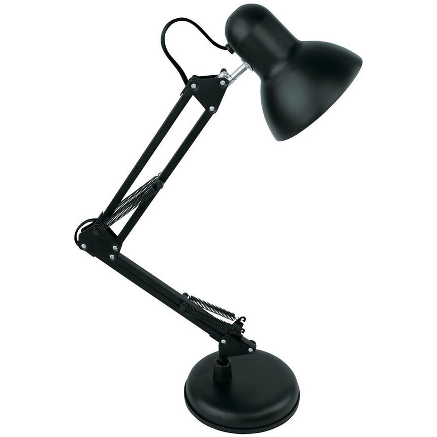 Lampa de birou Avide Vintage, neagra, max. 60W, E27, reglabila