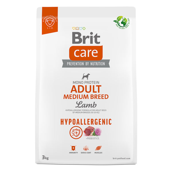 Hrana uscata pentru caini Brit Care Hypoallergenic Adult Medium Breed, 3 kg
