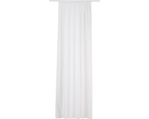 Perdea Cu Rejansa Voile, Voal Ignifugat, Uni Alb 300x245 Cm