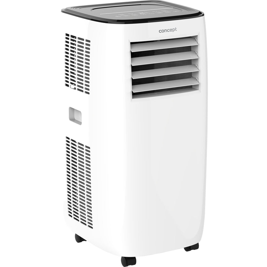 Aer conditionat mobil Concept KV1000, capacitate racire 10000 Btu, Clasa energetica A, 2 trepte de racire, Timer, Sleep mode, Functie dezumidificare 24 l/zi, Display LED, Telecomanda