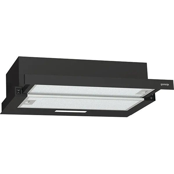 Hota telescopica Gorenje TH60E3B, 60 cm, max 350 m3/h, neagra