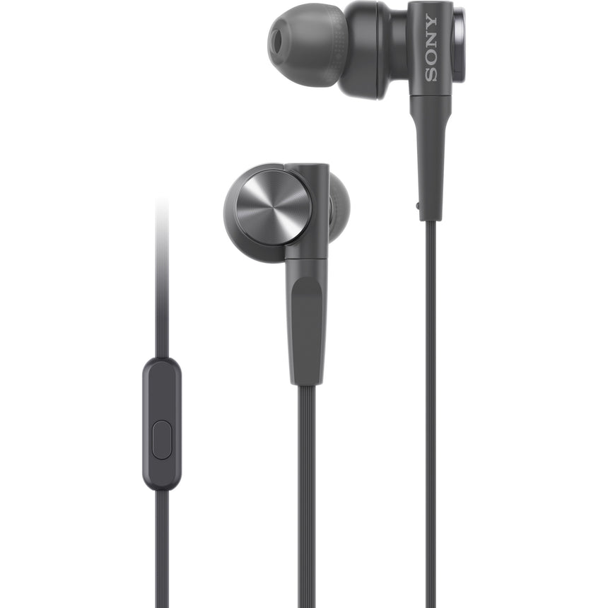 Casti In-Ear Sony MDRXB55APB, Extra Bass, Microfon, Cu fir, Negru