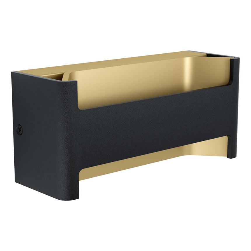 Aplica FELONICHE, EGLO, LED, 10W, 1100 lm, lumina calda, aluminiu, negru, auriu, plastic, 22 x 10 x 7.5 cm, A+