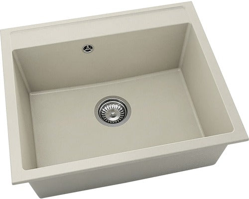 Chiuveta Bucatarie Cu O Cuva Fat Avangard 227 60x51 Cm, Fara Picurator, Fatgranit Dark Beige