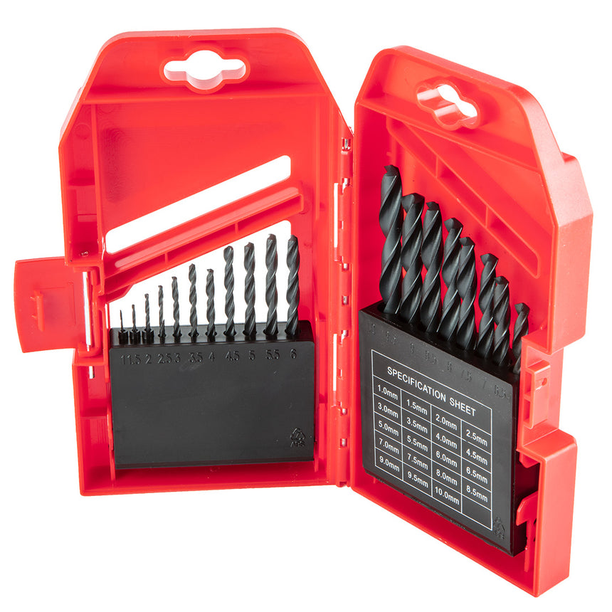 Burghie pentru metal HSS, 1.0-10.0 mm, set de 19 buc