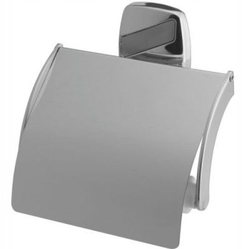 Suport pentru hartie igienica, Bisk, 13 x 14 cm, Cu Clapa, Argintiu