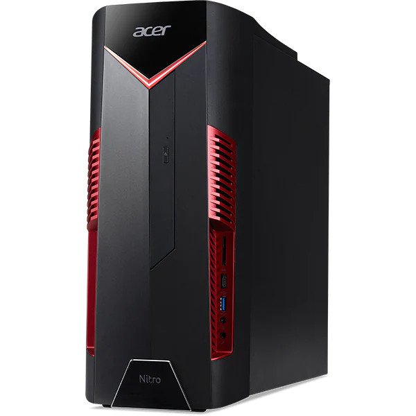 Sistem Desktop Gaming ACER Nitro N50-110, AMD Ryzen 5-3500 pana la 4.1GHz, 8GB, SSD 256GB, NVIDIA GeForce GTX 1650 4GB, Free DOS, Negru