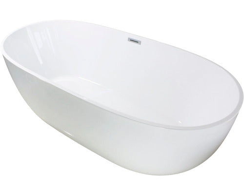 Cada de baie ovala freestanding Egg Eco 78x160x60 cm acril alb
