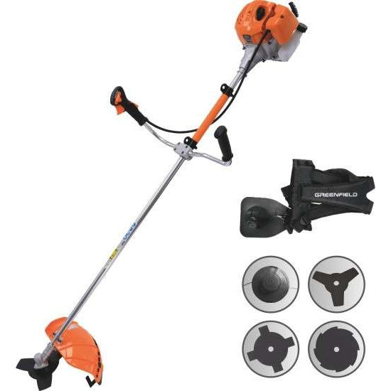 Motocoasa cu fir si lama Green Field benzina 2.1 cp ghidon diametru de taiere 440 mm