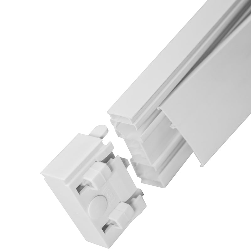 Sina perdea PVC (plastic) 2 canale cu plinta alba 150 cm + accesorii
