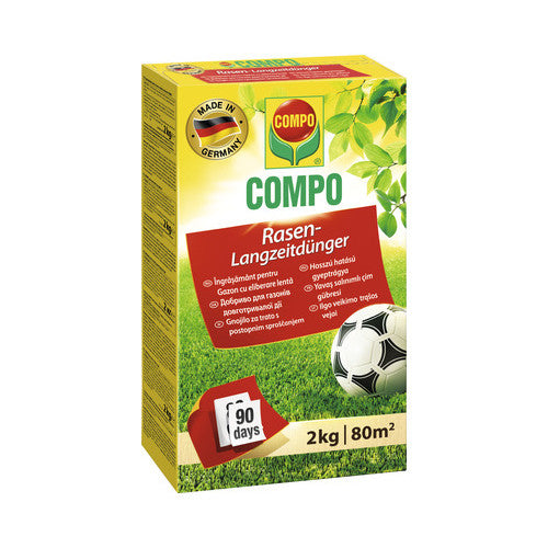 Ingrasamant Gazon cu Eliberare Lenta, 2Kg Fertilizator Granulat, 90 zile, 80 mp