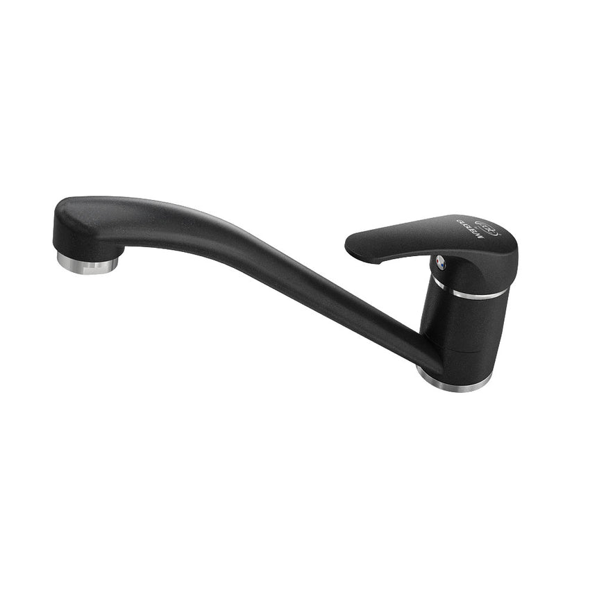 Baterie bucatarie Pipa dreapta Fatgranit by Guglielmi,Negru monocomanda ,Black Metallic