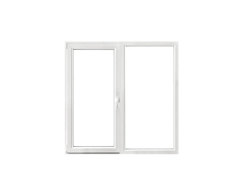 Fereastra Pvc Termopan 5 Camere Tripan 116x116 Cm Alba Deschidere Dubla Stanga + Fixa