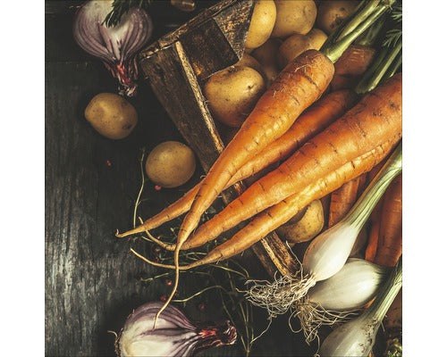 Tablou Sticla Carrots 20x20 Cm