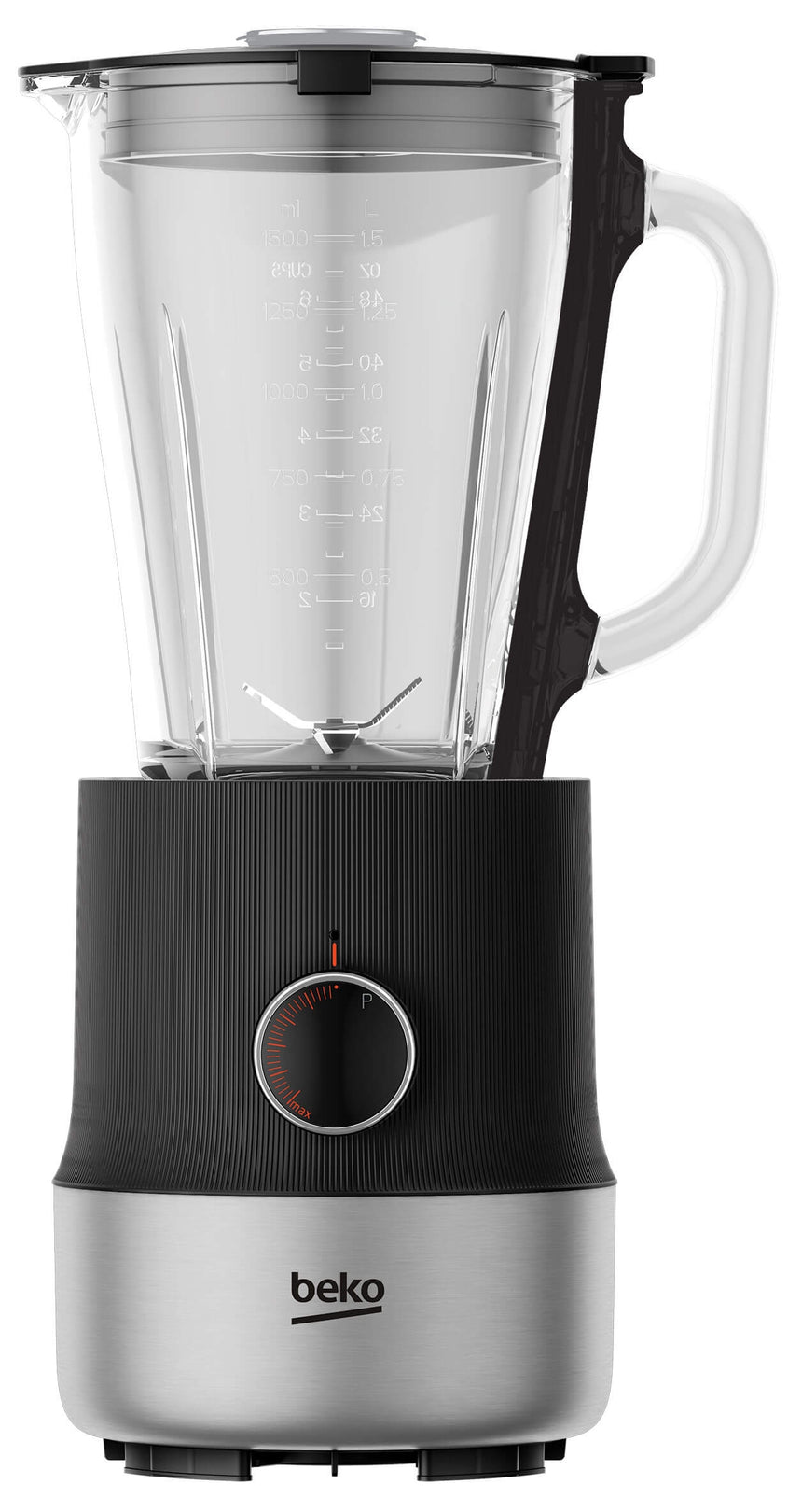 Blender BEKO TBN81808BX, 1.5l, 800W, 6 Trepte Viteza, Negru-Argintiu