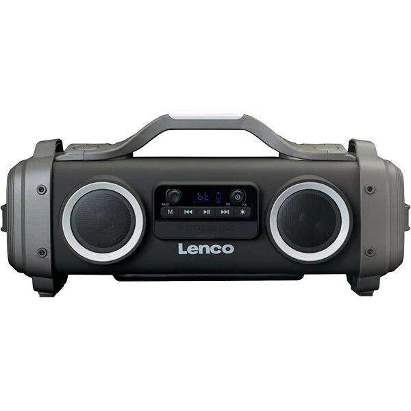 Boxa Portabila LENCO SPR-200BK, 50W, Bluetooth, Radio FM, MicroSD, Waterproof, Negru-Gri