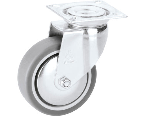 Roata Pivotanta Plastic Tarrox Ø75mm, Max. 50kg, Placa De Fixare 60x60 Mm, Cu Rulment