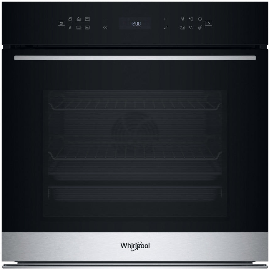 Cuptor incorporabil Whirlpool WOI78PT1SXA, Electric, 73 l, Autocuratare pirolitica, Thenologie al 6-lea simt, Casa A+, Negru/Inox