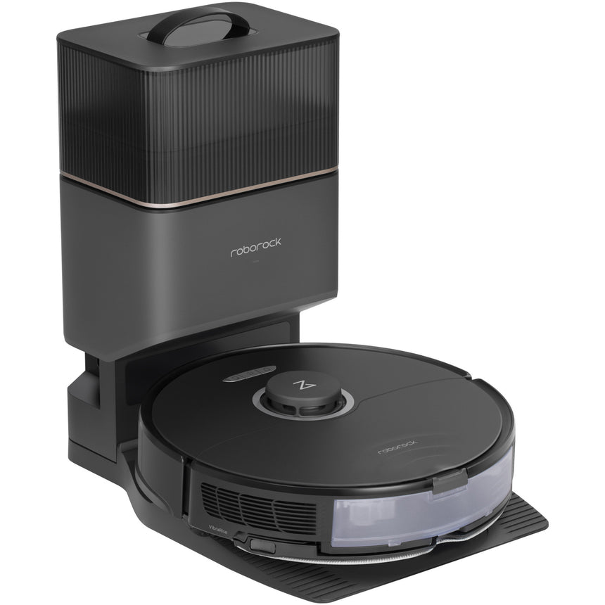 Robot de aspirare Roborock S8 Plus S8P52-00, aspirator&mop&statie de golire, 50W, 5200 mAh, 6000Pa, autonomie 180 min, recipient praf 750 ml, 4 senzori, 4 harti, negru