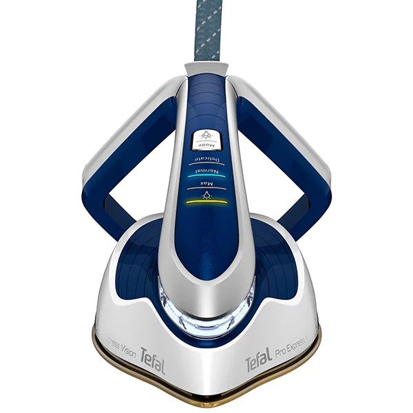 Statie de Calcat TEFAL Pro Express Vision GV9812E0, 3000W, 700g/min, 1100ml, talpa Durilium AirGlide Autoclean, Albastru-Alb